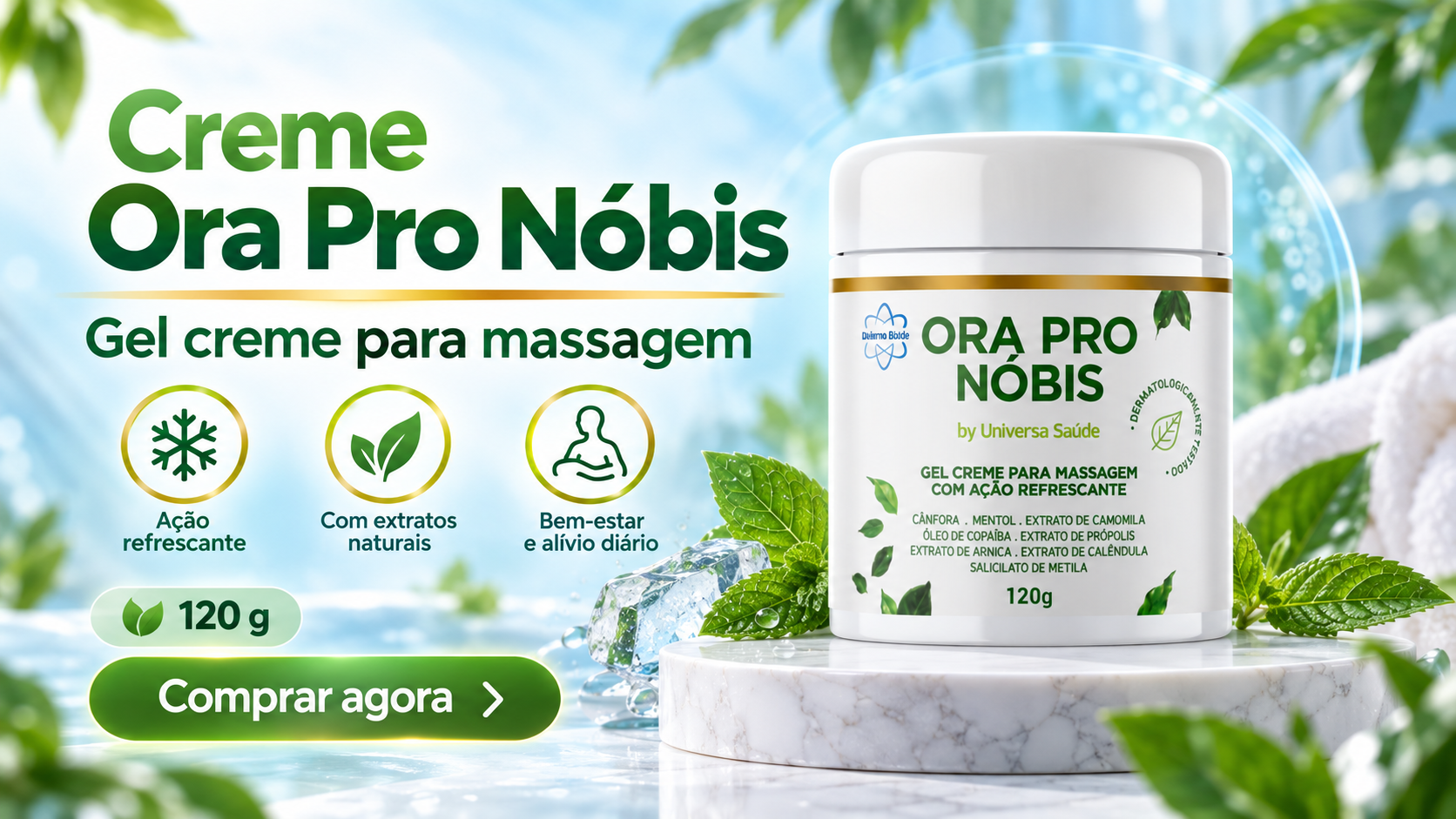 Creme Ora Pro Nóbis - gel creme para massagem