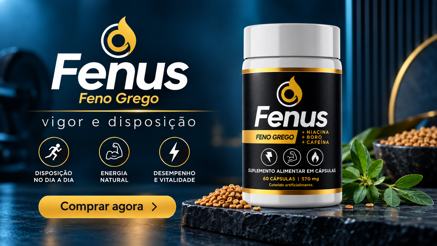 Fenus Feno Grego - vigor e disposição